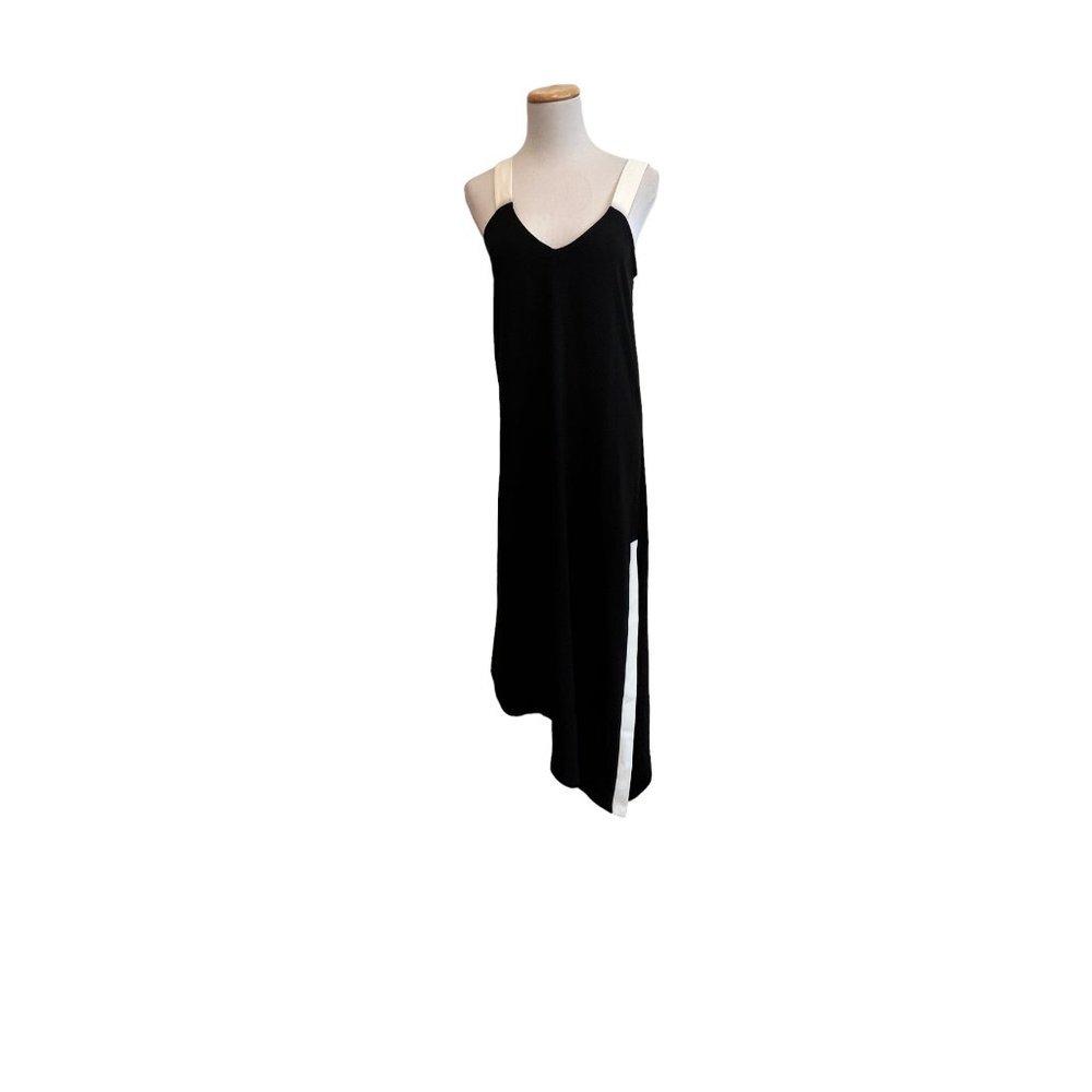 AQUA sleeveless strap midi cocktail formal dress sz M NWT